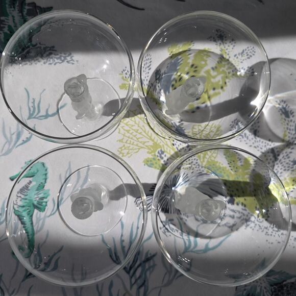 4 pc Bayel Crystal Frosted Bacchus Male Figure Champagne Glasses | See video - Picture 13 of 16